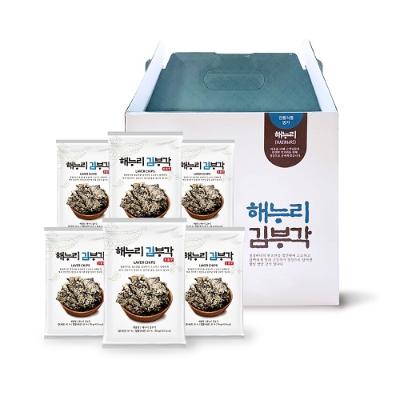 [남원김부각] 해누리 전통맛 찹쌀 김부각 70g*6봉 선물세트 / 캠핑,주전부리,영양간식,답례품